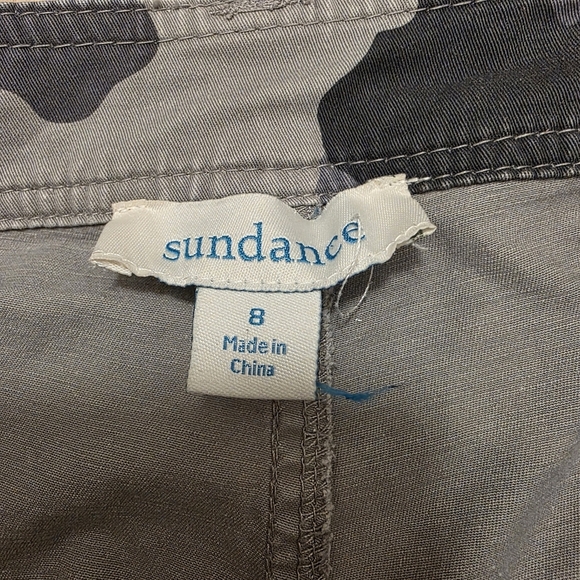 Sundance Gray Camo Grunge Casual Outdoor Reed Straight Leg Ankle Pants Size 8 - Picture 7 of 8